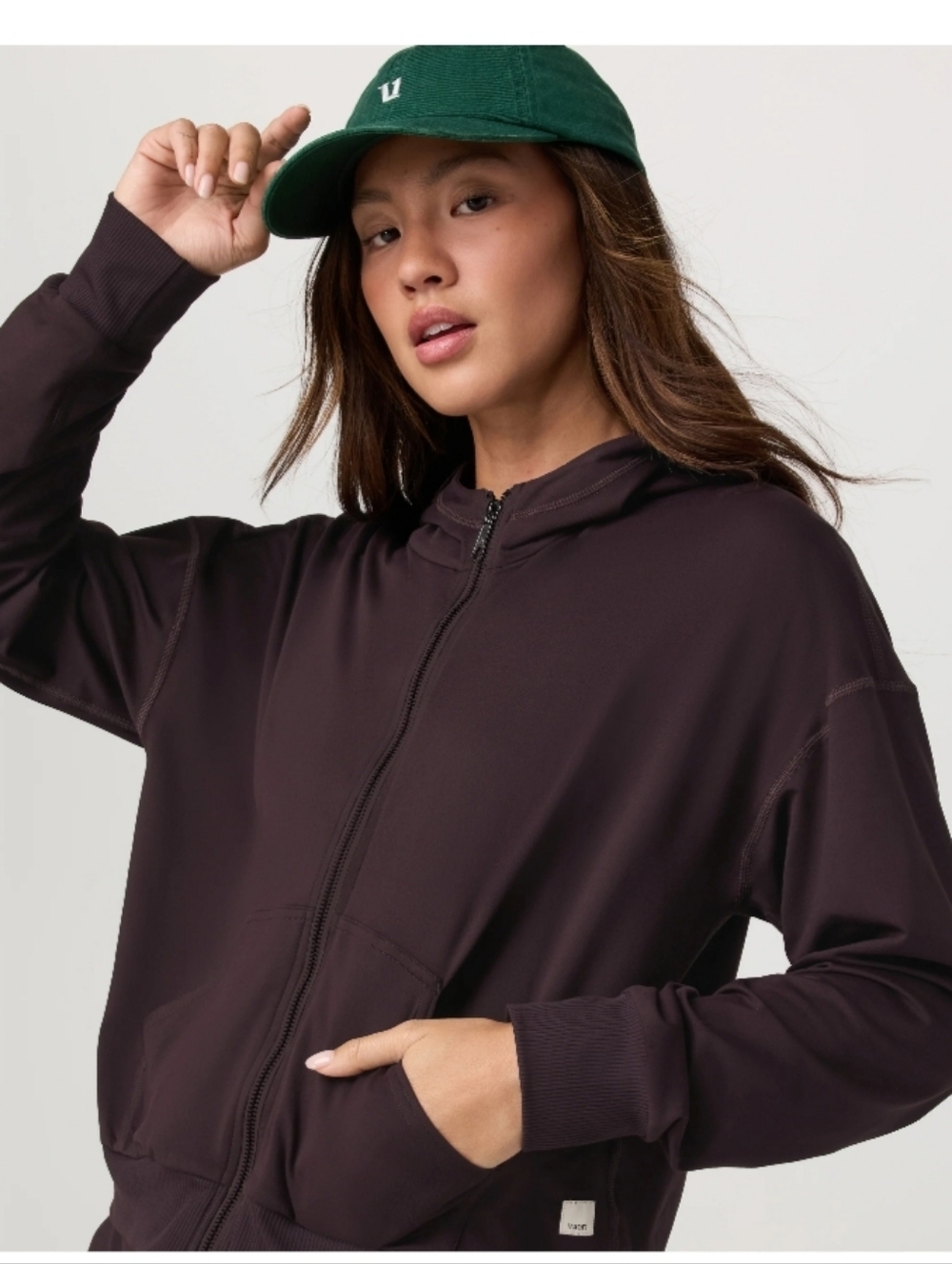 Vuori Halo Full Zip Hoodie In Raisin L NWT